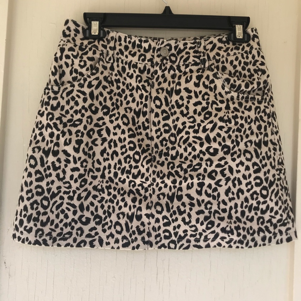 Nordstrom rack cheetah print denim skirt